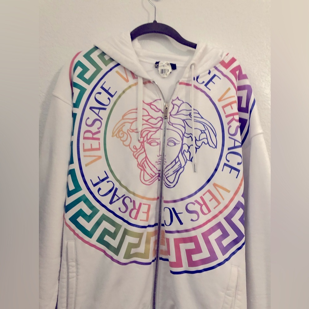 Versace “Medusa Head” Hoodie w/Greek Key Design